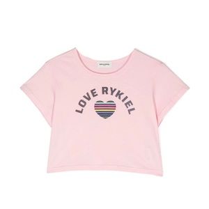 SONIA RYKIEL ENFANT logo-print cropped T-shirt size 12